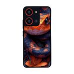 BG AKSESUAR Reeder S19 Max Pro S ZOOM ile Uyumlu Yılan Tasarımlı Glossy Premium Kılıf, Turuncu