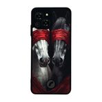 BG AKSESUAR Reeder S23 Pro Max ile Uyumlu At Horse Tasarımlı Glossy Premium Kılıf, Siyah