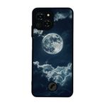 BG AKSESUAR Reeder S23 Pro Max ile Uyumlu Ay Tasarımlı Glossy Premium Kılıf, Siyah