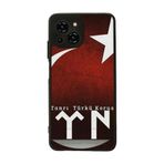 BG AKSESUAR Reeder S23 Pro Max ile Uyumlu Göktürkçe Türk Yazılı, Mat Siyah, Yumuşak Silikon, Şok Emici Koruyucu Kılıf