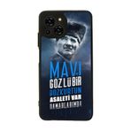 BG AKSESUAR Reeder S23 Pro Max ile Uyumlu Kılıf, Mat Siyah, Atatürk Baskılı, Yumuşak Silikon, Koruyucu, Şok Emici