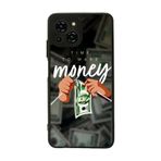 BG AKSESUAR Reeder S23 Pro Max ile Uyumlu Kılıf, Mat Siyah, Yumuşak Silikon, Koruyucu, Şok Emici, Money Baskılı