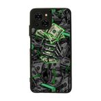 BG AKSESUAR Reeder S23 Pro Max ile Uyumlu Kılıf, Mat Siyah, Yumuşak Silikon, Koruyucu, Şok Emici, Money Desen