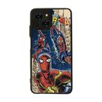 BG AKSESUAR Reeder S23 Pro Max ile Uyumlu Kılıf, SpiderMan Baskılı, Mat Siyah, Yumuşak Silikon, Koruyucu, Şok Emici
