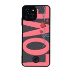 BG AKSESUAR Reeder S23 Pro Max ile Uyumlu Love Tasarımlı Glossy Premium Kılıf, Pembe