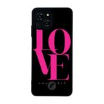 BG AKSESUAR Reeder S23 Pro Max ile Uyumlu Love Tasarımlı Glossy Premium Kılıf, Siyah