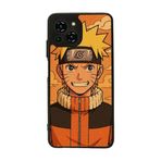 BG AKSESUAR Reeder S23 Pro Max ile Uyumlu Naruto Baskılı Kılıf, Mat Siyah, Yumuşak Silikon, Şok Emici Koruyucu Kapak
