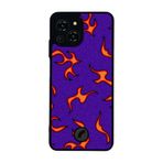 BG AKSESUAR Reeder S23 Pro Max ile Uyumlu Retro Flame Patterns Tasarımlı Glossy Premium Kılıf
