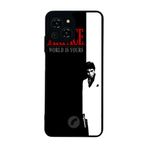 BG AKSESUAR Reeder S23 Pro Max ile Uyumlu Scarface Tasarımlı Glossy Premium Kılıf, Siyah