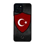 BG AKSESUAR Reeder S23 Pro Max ile Uyumlu Türk Bayrağı Tasarımlı Glossy Premium Kılıf, Kırmızı-Siyah