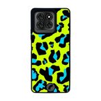 BG AKSESUAR Reeder S71 ile Uyumlu Pastel Leopar Desenli Mat Siyah Silikon Kılıf, Şok Emici Koruyucu Kapak