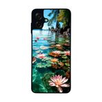 BG AKSESUAR Samsung Galaxy A07 ile Uyumlu Baskılı, Mat Siyah, Yumuşak Silikon, Koruyucu, Şok Emici Kapak, Doğa Manzara Temalı