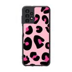 BG AKSESUAR Samsung Galaxy A13 Uyumlu Pastel Leopar Desenli Mat Siyah Silikon Kılıf, Şok Emici Koruyucu Kapak