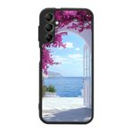 BG AKSESUAR Samsung Galaxy A14 ile Uyumlu Doğa Manzara Baskılı, Mat Siyah, Yumuşak Silikon, Şok Emici Koruyucu Kılıf
