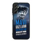 BG AKSESUAR Samsung Galaxy A14 ile Uyumlu Siyah Kılıf, Mustafa Kemal Atatürk Baskılı, Yumuşak Silikon, Koruyucu, Şok Emici