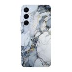 BG AKSESUAR Samsung Galaxy A16 ile Uyumlu Kamera Korumalı, HD Baskılı, Silikon Kılıf, Beyaz Mermer Desen