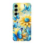 BG AKSESUAR Samsung Galaxy A16 ile Uyumlu Kamera Korumalı, HD Baskılı Silikon Kılıf, Kelebek Desen
