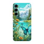 BG AKSESUAR Samsung Galaxy A16 ile Uyumlu Kamera Korumalı, HD Baskılı Silikon Kılıf, Kelebek Desenli