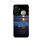 BG AKSESUAR Samsung Galaxy A16 Uyumlu Doğa Manzara Temalı Mat Siyah Silikon Kılıf, Şok Emici Koruyucu Kapak