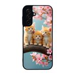 BG AKSESUAR Samsung Galaxy A17 ile Uyumlu Kedi Figürü Baskılı, Mat Siyah, Yumuşak Silikon, Şok Emici Koruyucu Kılıf