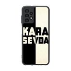 BG AKSESUAR Samsung Galaxy A23 Uyumlu Mat Siyah Kılıf, Yumuşak Silikon, Koruyucu, Şok Emici, Beşiktaş Temalı
