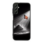 BG AKSESUAR Samsung Galaxy A34 ile Uyumlu Türk Bayrağı Tasarımlı Siyah Kılıf, Yumuşak Silikon, Şok Emici