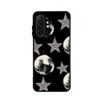 BG AKSESUAR Samsung Galaxy A36 ile Uyumlu Siyah Silikon Kılıf, Yıldız ve Disko Topu Baskılı, A++ Kalite Koruma