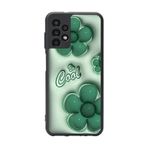 BG AKSESUAR Samsung Galaxy A52 Uyumlu Mat Siyah Kılıf, Yumuşak Silikon, Koruyucu, Şok Emici, SoloCicek Tasarım