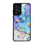 BG AKSESUAR Samsung Galaxy A73 ile Uyumlu Kılıf, Mat Siyah, Yumuşak Silikon, Koruyucu, Şok Emici, SoloCicek Tasarım