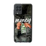 BG AKSESUAR Samsung Galaxy M32 ile Uyumlu Mat Siyah Kılıf, Yumuşak Silikon, Koruyucu, Şok Emici, Money Baskılı