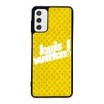 BG AKSESUAR Samsung Galaxy M52 ile Uyumlu Kılıf, LouisVuitton Desenli, Mat Siyah, Silikon
