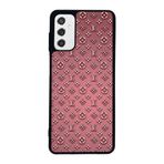 BG AKSESUAR Samsung Galaxy M52 ile Uyumlu LouisVuitton Desenli Mat Siyah Silikon Kılıf, Şok Emici Koruyucu Kapak