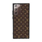 BG AKSESUAR Samsung Galaxy Note 20 Ultra ile Uyumlu Kılıf, LouisVuitton Desenli, Siyah, Yumuşak Silikon, Koruyucu, Şok Emici