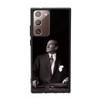 BG AKSESUAR Samsung Galaxy Note 20 Ultra ile Uyumlu Kılıf, Mustafa Kemal Atatürk Baskılı, Mat Siyah, Yumuşak Silikon, Şok Emici