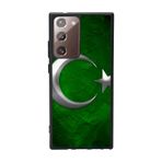 BG AKSESUAR Samsung Galaxy Note 20 Ultra ile Uyumlu Kılıf, Türk Bayrağı Baskılı, Mat Siyah, Yumuşak Silikon, Koruyucu, Şok Emici
