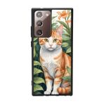 BG AKSESUAR Samsung Galaxy Note 20 Ultra ile Uyumlu Kılıf, Yumuşak Silikon, Koruyucu, Şok Emici, Mat Siyah, Kedi Desenli