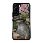 BG AKSESUAR Samsung Galaxy S22 ile Uyumlu Baskılı, Mat Siyah, Yumuşak Silikon, Koruyucu, Şok Emici Kapak Kılıf, Doğa Manzara