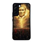 BG AKSESUAR Samsung Galaxy S22 ile Uyumlu Mustafa Kemal Atatürk Tasarımlı Glossy Premium Kılıf