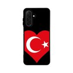 BG AKSESUAR Samsung Galaxy S24 FE Uyumlu Silikon Kılıf, Bayrak Figürlü, Mat Siyah