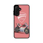 BG AKSESUAR Samsung Galaxy S25 ile Uyumlu Ducati Corse Baskılı Telefon Kılıfı, Mat Siyah, Yumuşak Silikon, Koruyucu, Şok Emici