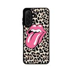 BG AKSESUAR Samsung Galaxy S25 ile Uyumlu Leopar Desenli Kılıf, Pembe Dudak Baskılı, Yumuşak Silikon, Şok Emici Kapak