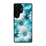 BG AKSESUAR Samsung Galaxy S25 Ultra ile Uyumlu Çiçek Desenli Silikon Kılıf, Mat Siyah, Yumuşak Silikon, Şok Emici