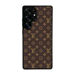 BG AKSESUAR Samsung Galaxy S25 Ultra Uyumlu Kılıf, Louis Vuitton Deseni, Siyah, Silikon, Şok Emici