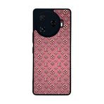 BG AKSESUAR Tecno Camon 30 Pro ile Uyumlu Kılıf, Louis Vuitton Tasarım, Yumuşak Silikon, Şok Emici, Pembe