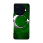 BG AKSESUAR Tecno Camon 30 Pro ile Uyumlu Kılıf, Türk Bayrağı Baskılı, Mat Siyah, Yumuşak Silikon, Şok Emici