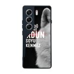 BG AKSESUAR Tecno Camon 40 ile Uyumlu Göktürkçe Türk Yazılı, Mat Siyah, Yumuşak Silikon, Şok Emici Koruyucu Kılıf