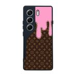 BG AKSESUAR Tecno Camon 40 ile Uyumlu Silikon Kılıf, LouisVuitton Tasarım, Siyah, Çiziklere ve Darbelere Karşı Koruma