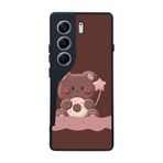 BG AKSESUAR Tecno Camon 40 Uyumlu Silikon Kılıf, Oyuncak Ayıcık Tasarımı, Mat Siyah, Yumuşak Silikon, Şok Emici