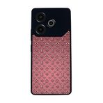 BG AKSESUAR Tecno Pova 6 ile Uyumlu Kılıf, LouisVuitton Desenli, Mat Siyah, Yumuşak Silikon, Koruyucu, Şok Emici