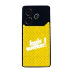 BG AKSESUAR Tecno Pova 6 ile Uyumlu Kılıf, LouisVuitton Tasarım, Mat Siyah, Yumuşak Silikon, Koruyucu, Şok Emici